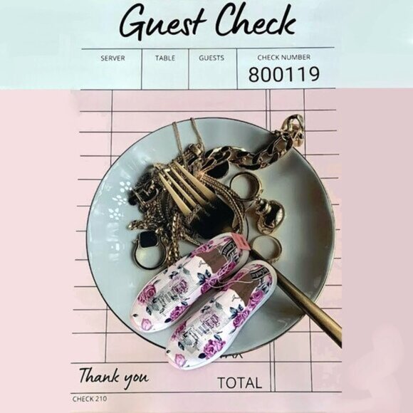 NWT Juicy Couture floral print and crystal embellished slip on knit sneakers 10 - Picture 2 of 12